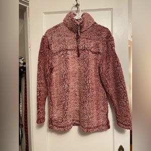 Red & White Sherpa Jacket